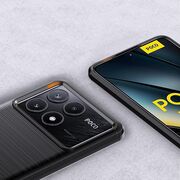 Husa pentru Poco F6 Pro Carbon Liquid Silicone, negru