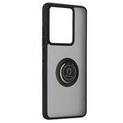 Husa Motorola Edge 50 Pro Techsuit Glinth cu inel suport stand magnetic, negru