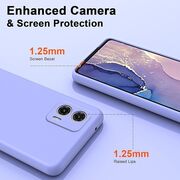 Husa pentru Motorola Moto G84 Liquid Silicone, subțire, captusita cu microfibra, anti amprentă, protectie cameră foto, mov