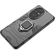 Husa pentru Honor 200 Pro cu inel Ring Armor Kickstand Tough, negru