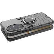 Husa pentru Honor 200 cu inel Ring Armor Kickstand Tough, negru