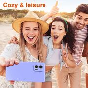 Husa pentru Motorola Moto G84 Liquid Silicone, subțire, captusita cu microfibra, anti amprentă, protectie cameră foto, mov