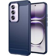 Husa pentru Oppo Reno 12 Pro Carbon Liquid Silicone, navy blue