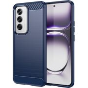 Husa pentru Oppo Reno 12 Carbon Liquid Silicone, navy blue
