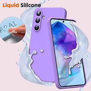 Husa pentru Samsung Galaxy A55 Liquid Silicone, subțire, captusita cu microfibra, anti amprentă, protectie cameră foto, mov
