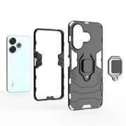 Husa pentru Xiaomi Redmi 13 cu inel Ring Armor Kickstand Tough, negru