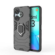 Husa pentru Xiaomi Redmi 13 cu inel Ring Armor Kickstand Tough, negru