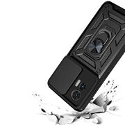 Husa pentru Motorola Edge 50 Fusion cu inel Ring Armor Kickstand Tough Rugged, verde