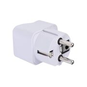 Adaptor priza universal pentru calatorie EU, US, UK, AU, Compatibilitate Globală, Design Durabil din Policarbonat - alb