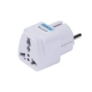 Adaptor priza universal pentru calatorie EU, US, UK, AU, Compatibilitate Globală, Design Durabil din Policarbonat - alb