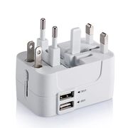 Adaptor priza EU la US, UK, AUS, 2 x USB, Techsuit, HHT202