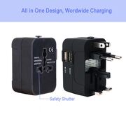 Adaptor priza EU la US, UK, AUS, 2 x USB, Techsuit, HHT202