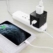 Adaptor priza EU la US, UK, AUS, 3xUSB, Type-C Techsuit, HHT904