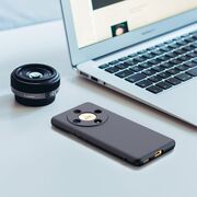 Husa pentru Honor Magic 6 Lite Liquid Silicone, subțire, captusita cu microfibra, anti amprentă, protectie cameră foto, negru