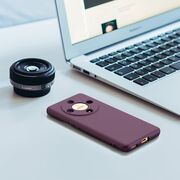 Husa pentru Honor Magic 6 Lite Liquid Silicone, subțire, captusita cu microfibra, anti amprentă, protectie cameră foto, burgundy
