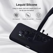 Husa pentru Honor Magic 6 Pro Liquid Silicone, subțire, captusita cu microfibra, anti amprentă, protectie cameră foto, negru