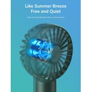 Mini ventilator portabil cu baterie de 2000mAh, 3 viteze, reîncărcabil, USB-C pentru casă, exterior, verde