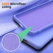 Husa pentru Honor Magic 6 Lite Liquid Silicone, subțire, captusita cu microfibra, anti amprentă, protectie cameră foto, mov