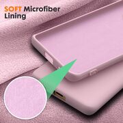 Husa pentru Honor Magic 6 Lite Liquid Silicone, subțire, captusita cu microfibra, anti amprentă, protectie cameră foto, roz