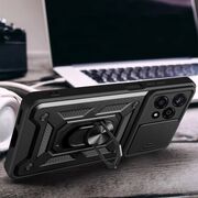 Husa pentru Honor 200 Pro Ring Armor Kickstand Tough Rugged Cover cu protectie camera, navy blue