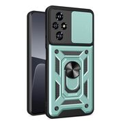 Husa pentru Honor 200 Pro Ring Armor Kickstand Tough Rugged Cover cu protectie camera, verde