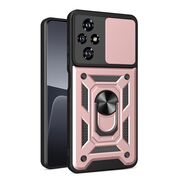 Husa pentru Honor 200 Pro Ring Armor Kickstand Tough Rugged Cover cu protectie camera, rose gold