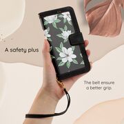 Husa tip carte pentru Honor 200 Pro, functie stand si port carduri, flower in the night