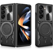 Husa pentru Samsung Galaxy Z Fold 6 Ring Holder Stand Shockproof, negru