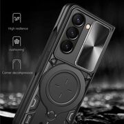 Husa pentru Samsung Galaxy Z Fold 6 Ring Holder Stand Shockproof, negru