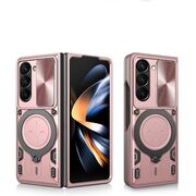 Husa pentru Samsung Galaxy Z Fold 6 Ring Holder Stand Shockproof, rose gold