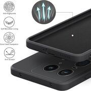 Husa pentru Motorola Edge 50 Ultra Liquid Silicone, subțire, captusita cu microfibra, anti amprentă, protectie cameră foto, roz