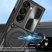 Husa pentru Samsung Galaxy Z Fold 6 Ring Holder Stand Shockproof, negru