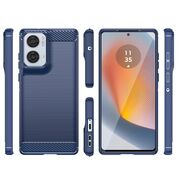Husa pentru Motorola Moto G85 Carbon Liquid Silicone, navy blue