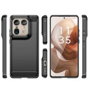 Husa pentru Motorola Edge 50 Ultra Carbon Liquid Silicone, negru
