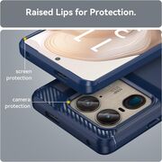 Husa pentru Motorola Edge 50 Ultra Carbon Liquid Silicone, navy blue