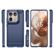Husa pentru Motorola Edge 50 Ultra Carbon Liquid Silicone, navy blue