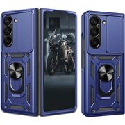 Husa pentru Samsung Galaxy Z Fold 6 cu inel Ring Armor Kickstand Tough, protectie camera, navy blue