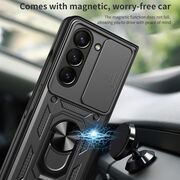 Husa pentru Samsung Galaxy Z Fold 6 cu inel Ring Armor Kickstand Tough, protectie camera, verde