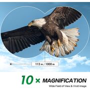 Binoclu Profesional 20x50 mm, cu Prisma BAK4 si Lentile FMC, Waterproof, Long Range, ideal activitati in aer liber, concerte, negru
