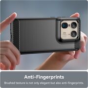 Husa pentru Motorola Edge 50 Ultra Carbon Liquid Silicone, negru