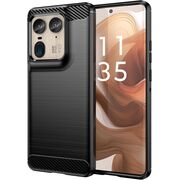 Husa pentru Motorola Edge 50 Ultra Carbon Liquid Silicone, negru