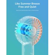 Mini ventilator portabil cu baterie de 2000mAh, 3 viteze, reîncărcabil, USB-C pentru casă, exterior, roz