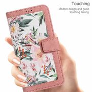 Husa tip carte pentru Honor 200 Lite, functie stand si port carduri, roz