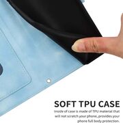 Husa tip carte pentru Honor 200 Lite, functie stand si port carduri, blue