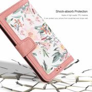 Husa tip carte pentru Honor 200 Lite, functie stand si port carduri, roz