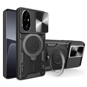Husa pentru Honor 200 Pro cu protecție pentru cameră și suport magnetic integrat Ring Shockproof, negru