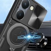 Husa pentru Honor 200 Pro cu protecție pentru cameră și suport magnetic integrat Ring Shockproof, rosu