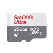 Card memorie 256GB SanDisk Ultra Android, gri, SDSQUNR-256G-GN3MN