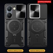Husa pentru Honor 200 Pro cu protecție pentru cameră și suport magnetic integrat Ring Shockproof, mov