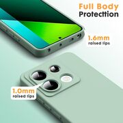 Husa pentru Xiaomi Redmi Note 13 Pro 5G Liquid Silicone, subțire, captusita cu microfibra, anti amprentă, protectie cameră foto, verde